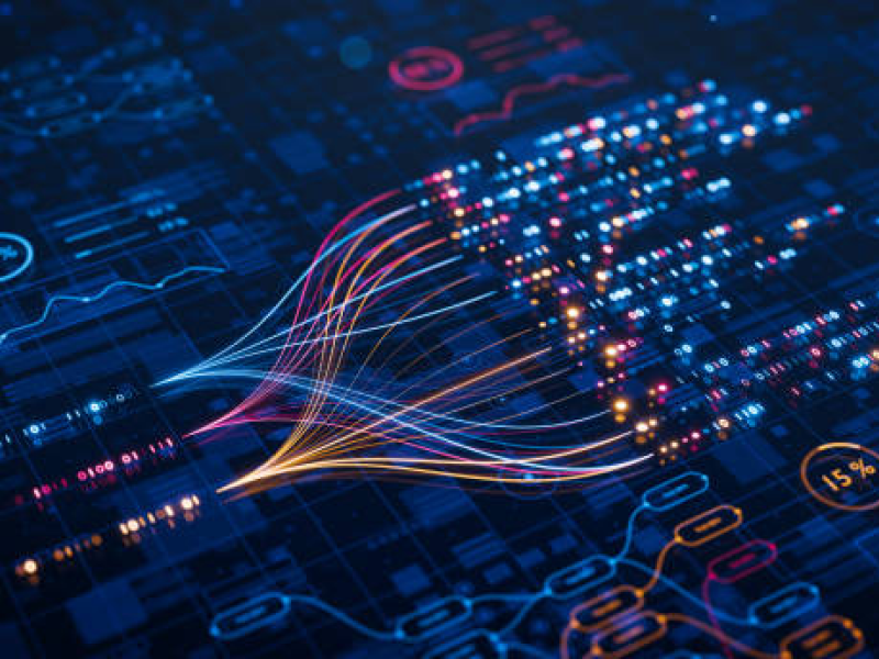 Imagem de monitoramento de teste de stress de uma infraestrutura de rede com gargalo. Load testing