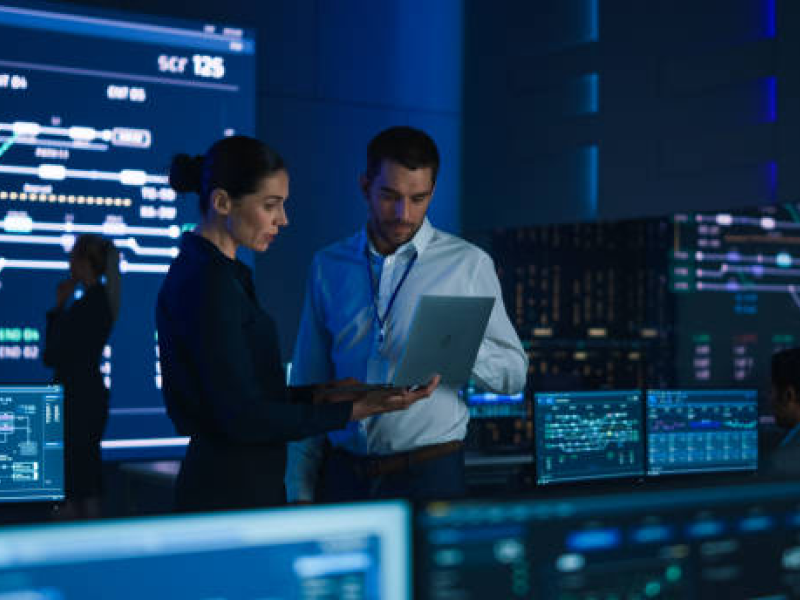 Equipe da RUSH realizando um relatório de pentes