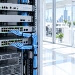 Rack com roteadores e switches Cisco Catalyst em sala clara, ilustrando a falha CVE-2026-76504 no SD-WAN Manager